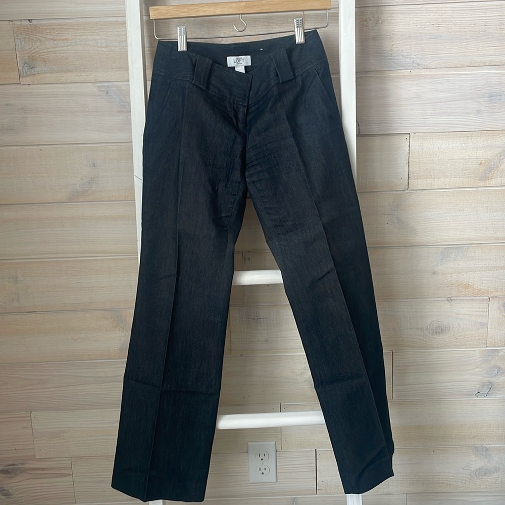 Ann Taylor Loft dark denim slacks